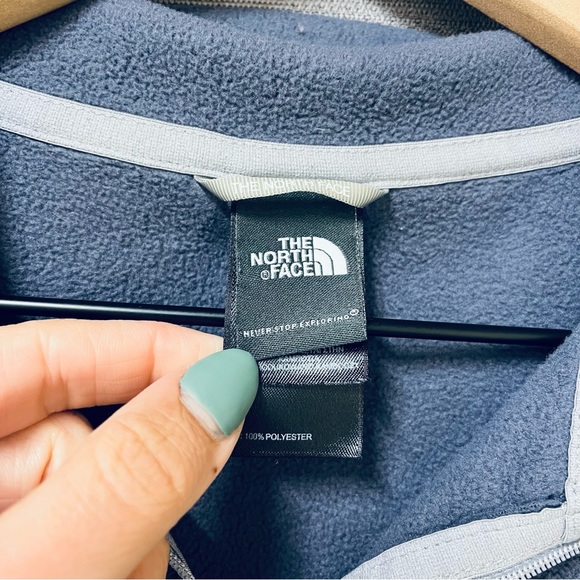 The North Face Steel Blue Fleece Quarter Zip Pullover Women’s Large - Picture 5 of 7